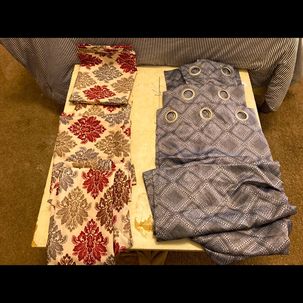 4 Panels a pocket Rod curtains